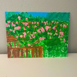 “Rose Terrace”. 9”x12” canvas panel art